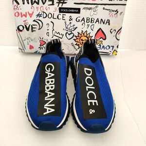 Authentic Dolce & Gabbana Sorento melt blue, slip on Boy's Sneakers Shoes